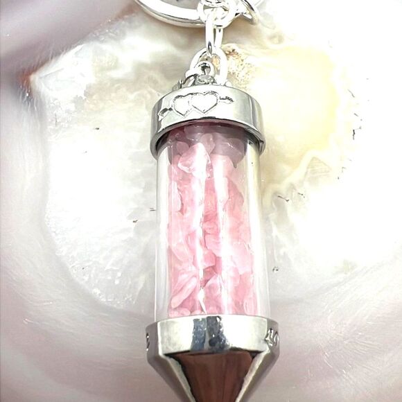 Genuine Gemstone Purse Charm Keychain - NEW - Picture 5 of 7